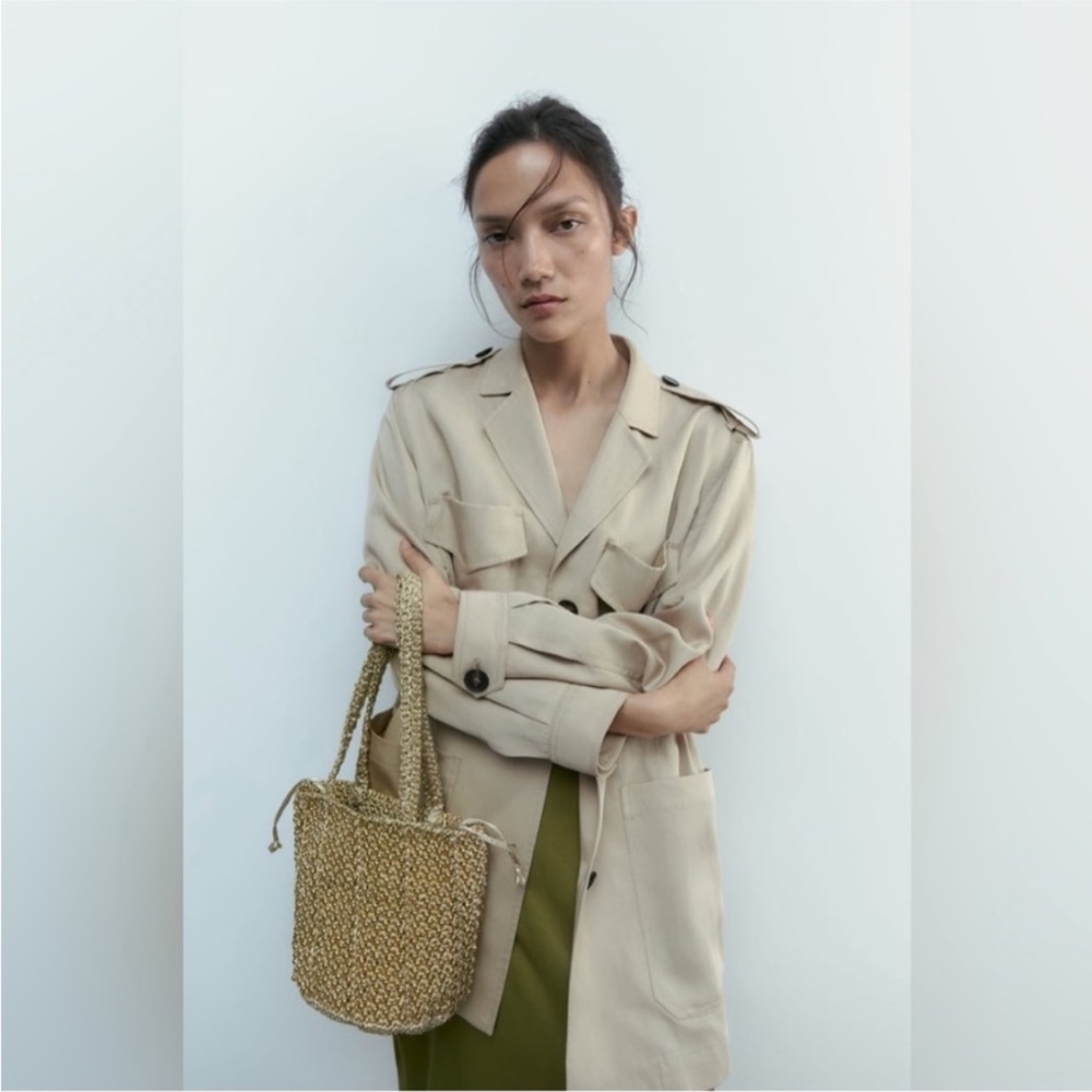 Zara Gold Beaded Bucket Bag - Picture 4 of 9
